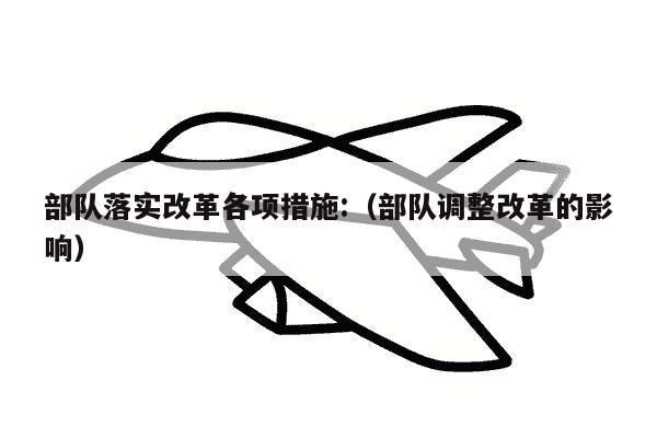 部队落实改革各项措施:（部队调整改革的影响）