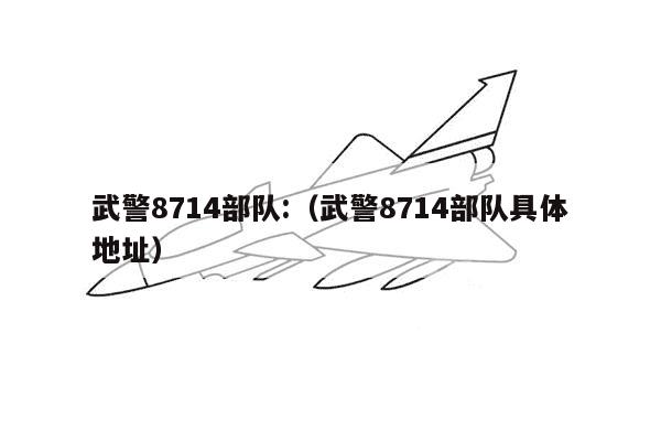 武警8714部队:（武警8714部队具体地址）