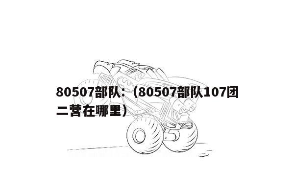 80507部队:（80507部队107团二营在哪里）