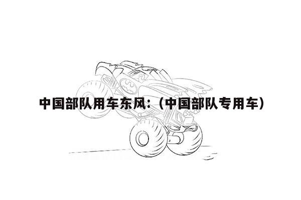 中国部队用车东风:（中国部队专用车）