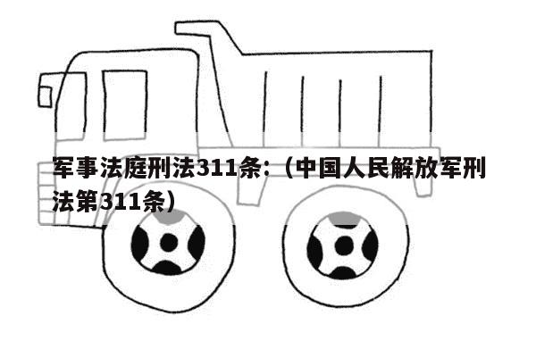 军事法庭刑法311条:（中国人民解放军刑法第311条）