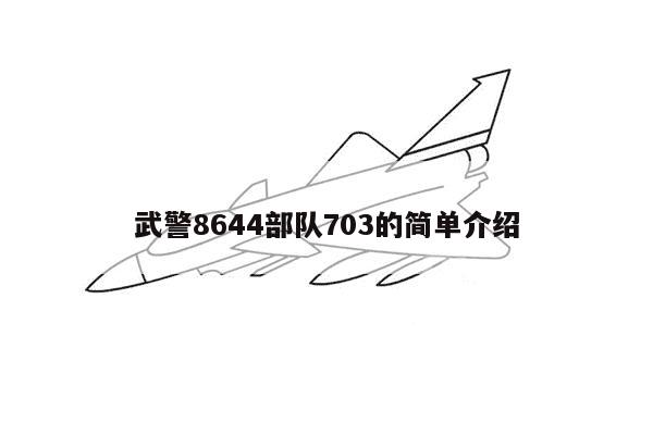 武警8644部队703的简单介绍